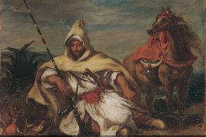 EUGENE DELACROIX-1845 SOUVENIR DU MAROC SOLDAT DE LA GARDE